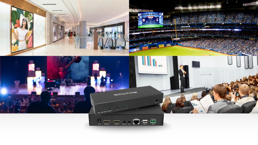 EZCast Pro AV products can be used in airports, stadiums, auditoriums, presentations and more!